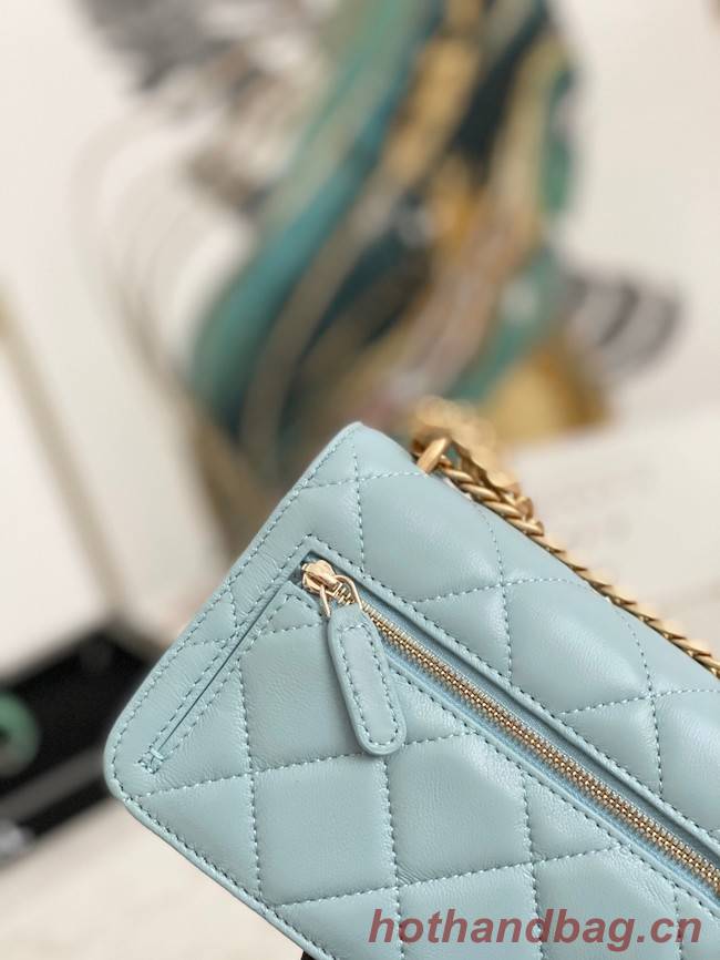 Chanel Flap Lambskin small Shoulder Bag 81185 light blue