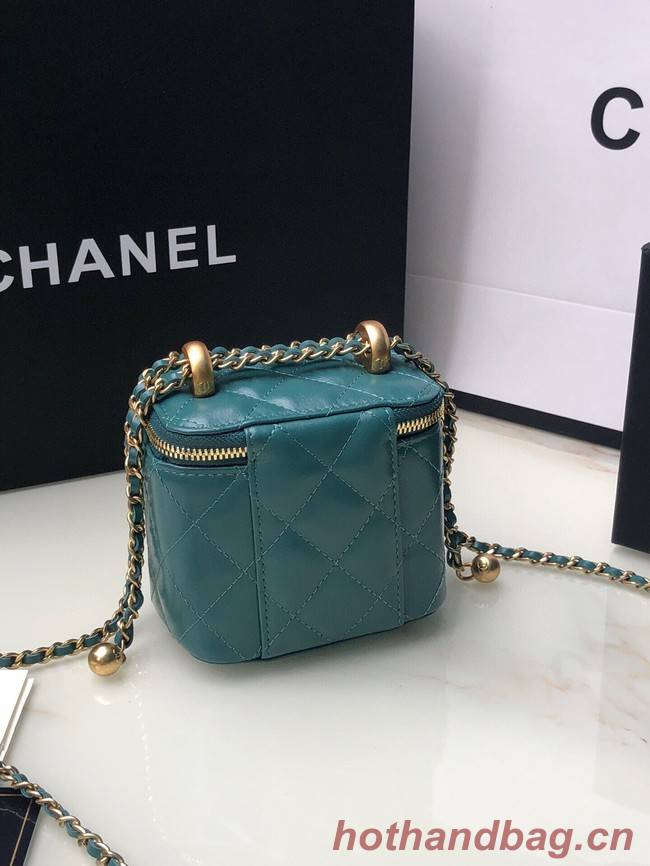 Chanel mini Shoulder Bag Lambskin & Gold-Tone Metal AP2292 blue