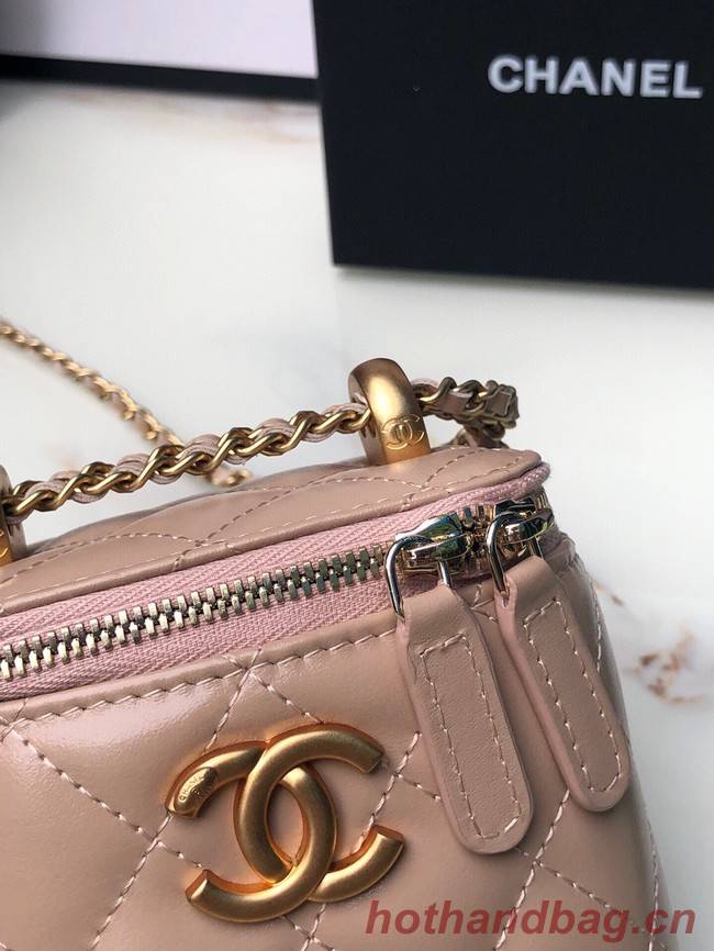 Chanel mini Shoulder Bag Lambskin & Gold-Tone Metal AP2292 pink