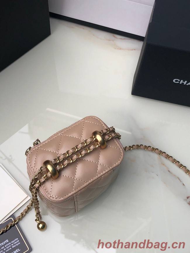 Chanel mini Shoulder Bag Lambskin & Gold-Tone Metal AP2292 pink