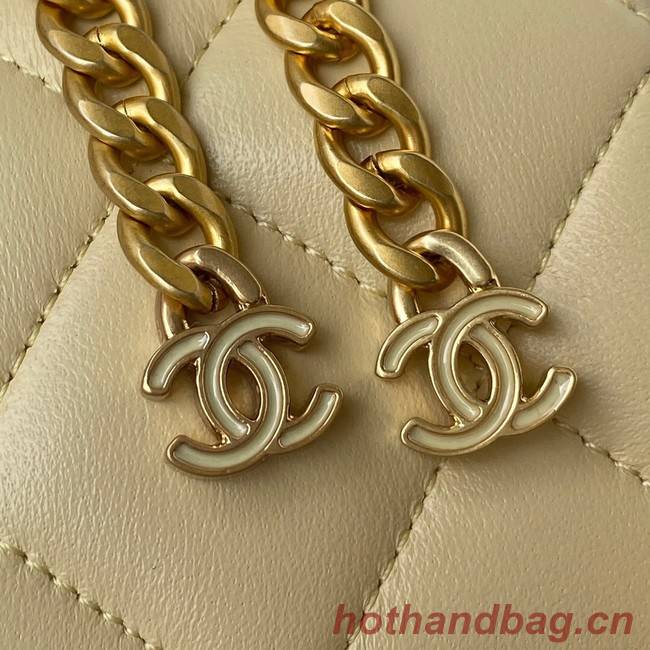 Chanel Flap Lambskin mini Shoulder Bag AS3113 light yellow