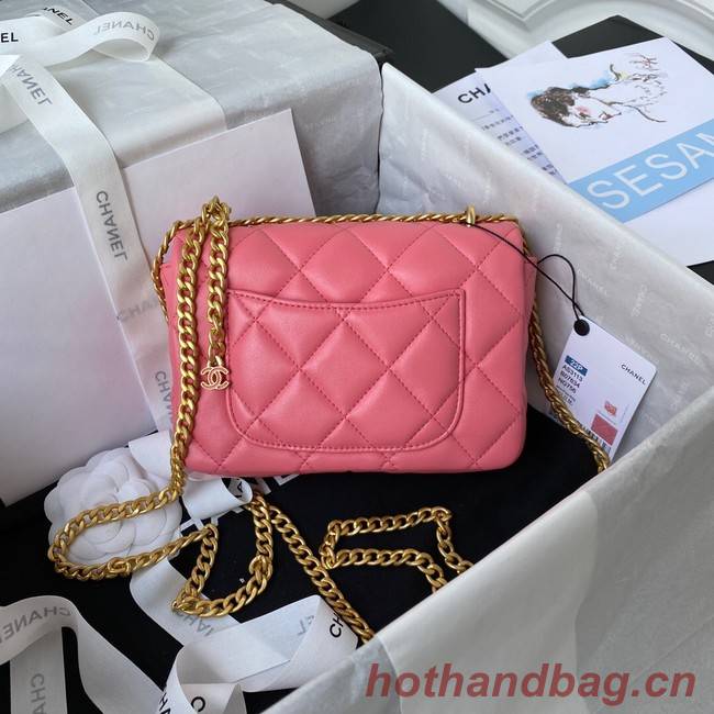 Chanel Flap Lambskin mini Shoulder Bag AS3113 pink