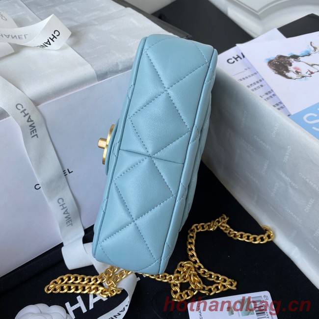 Chanel Flap Lambskin mini Shoulder Bag AS3113 sky blue