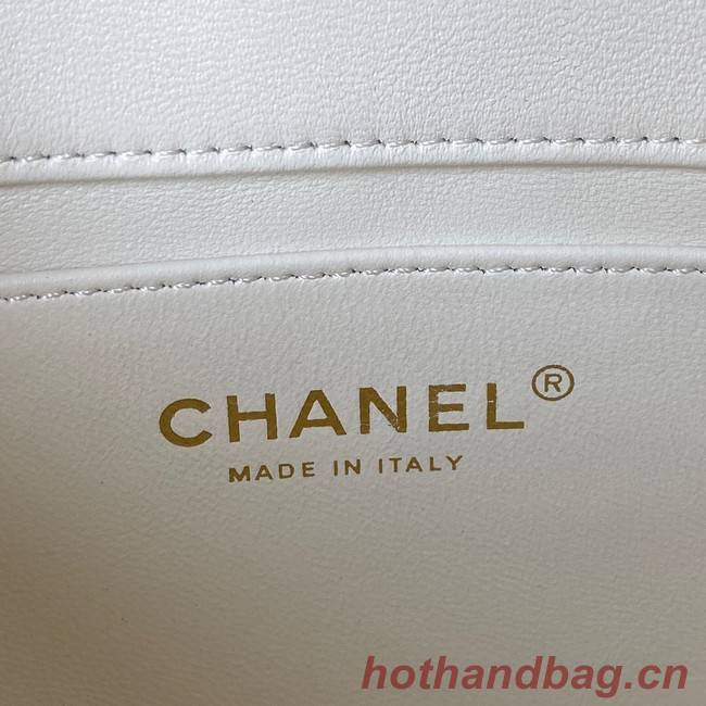 Chanel Flap Lambskin mini Shoulder Bag AS3113 white