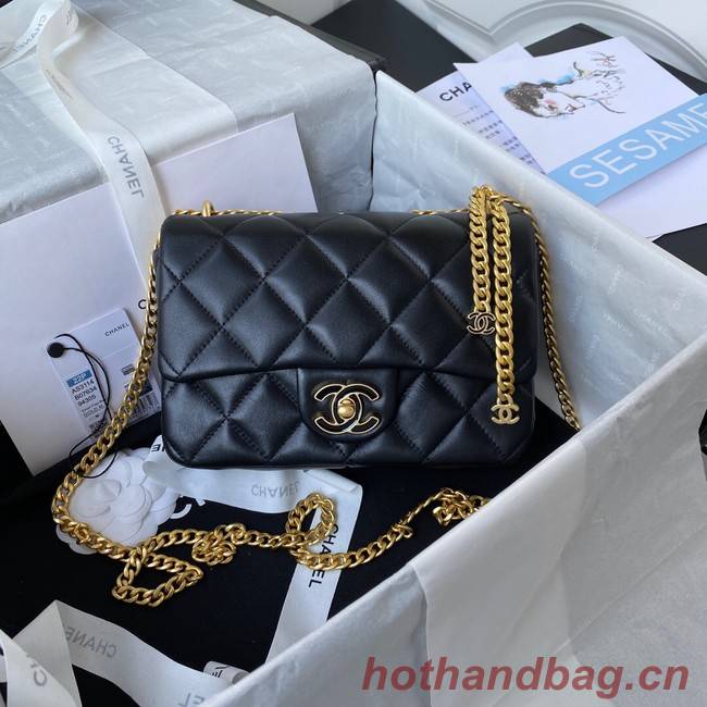 Chanel Flap Lambskin small Shoulder Bag AS3114 black