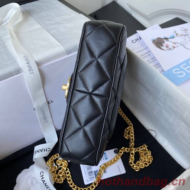 Chanel Flap Lambskin small Shoulder Bag AS3114 black