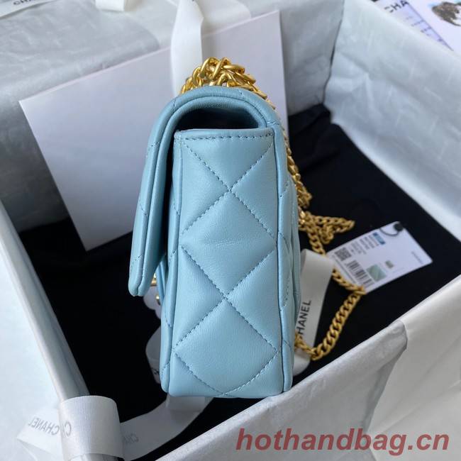 Chanel Flap Lambskin small Shoulder Bag AS3114 blue