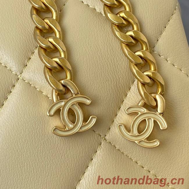 Chanel Flap Lambskin small Shoulder Bag AS3114 light yellow