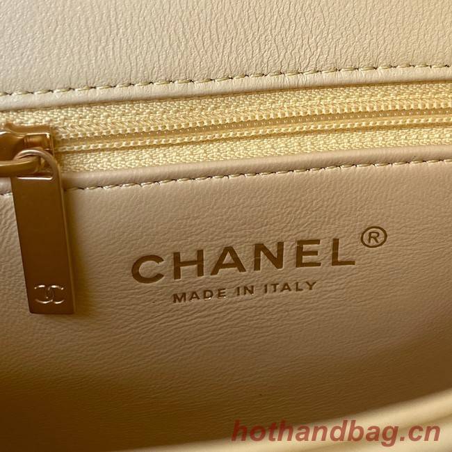 Chanel Flap Lambskin small Shoulder Bag AS3114 light yellow