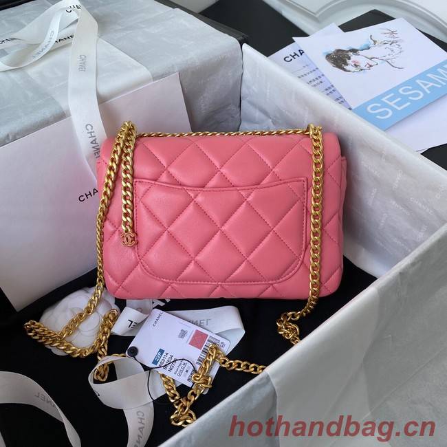 Chanel Flap Lambskin small Shoulder Bag AS3114 pink