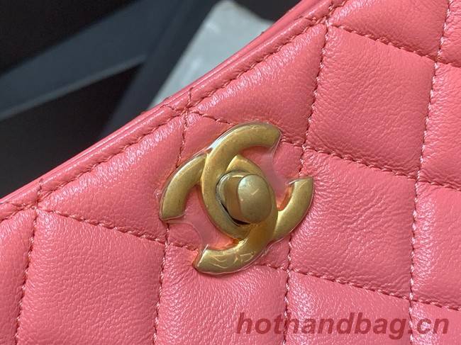 Chanel mini Shoulder Bag Lambskin&Gold-Tone Metal AS3259 rose