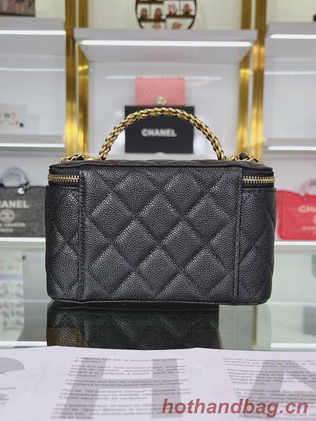 CHANEL HANDBAG Grained Calfskin&Gold-Tone Metal AP2805 black