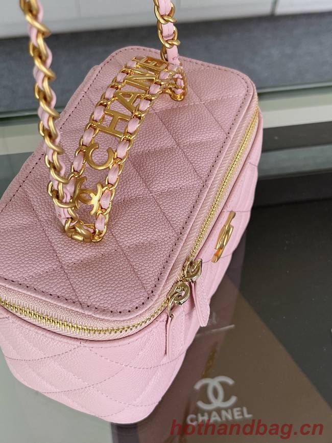 CHANEL HANDBAG Grained Calfskin&Gold-Tone Metal AP2805 pink