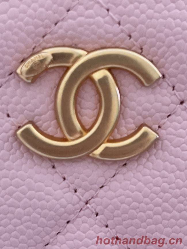 CHANEL HANDBAG Grained Calfskin&Gold-Tone Metal AP2805 pink