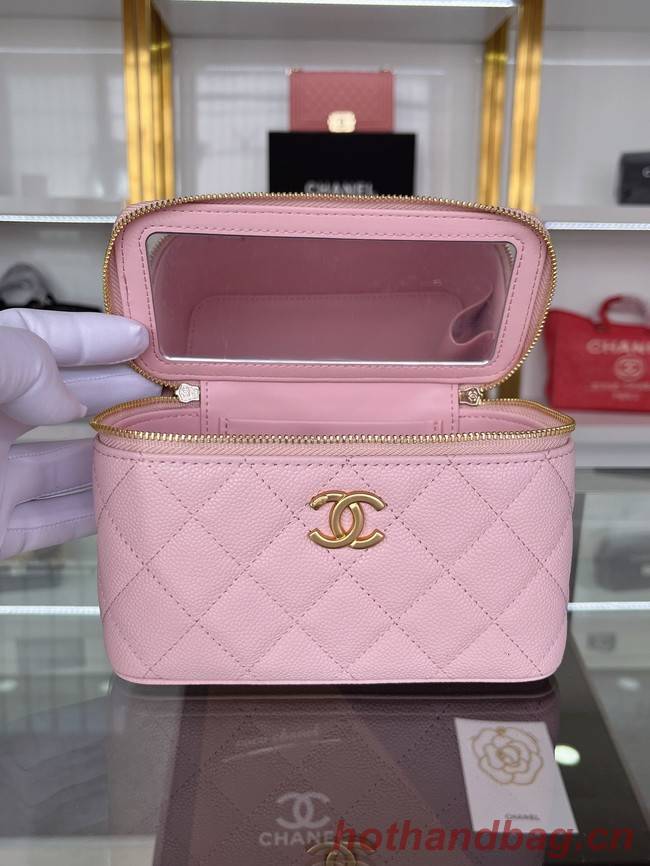 CHANEL HANDBAG Grained Calfskin&Gold-Tone Metal AP2805 pink