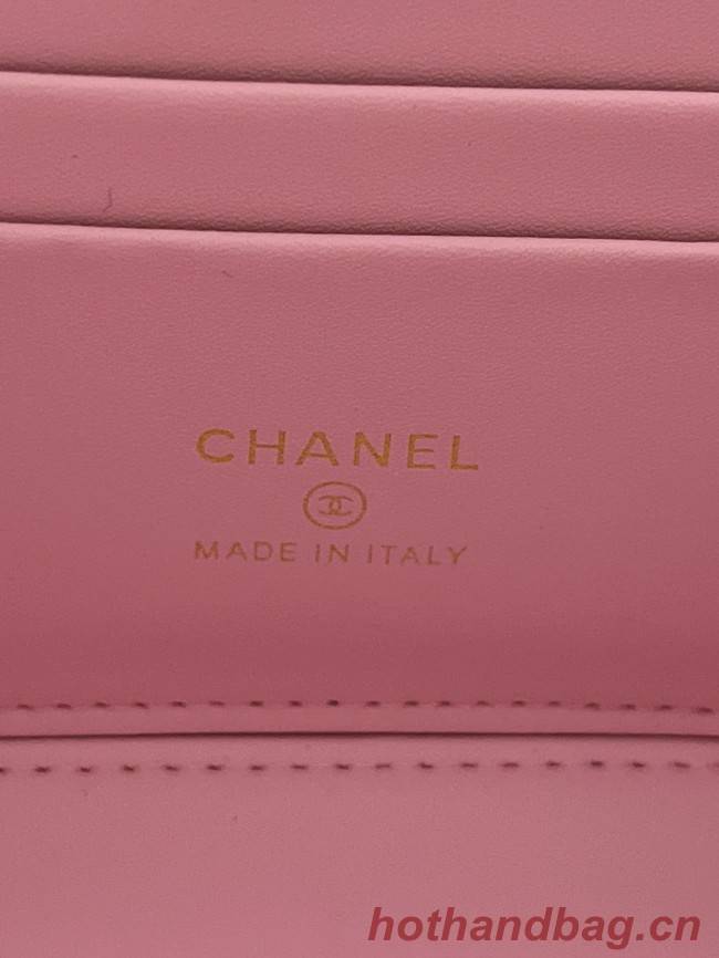 CHANEL HANDBAG Grained Calfskin&Gold-Tone Metal AP2805 pink