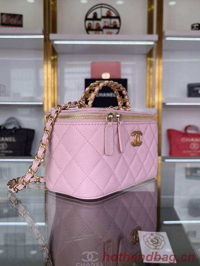 CHANEL HANDBAG Grained Calfskin&Gold-Tone Metal AP2805 pink