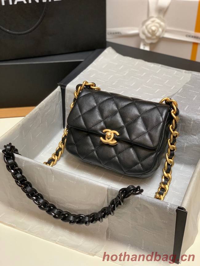 Chanel mini Shoulder Bag Lambskin&Gold-Tone Metal AS3205 black