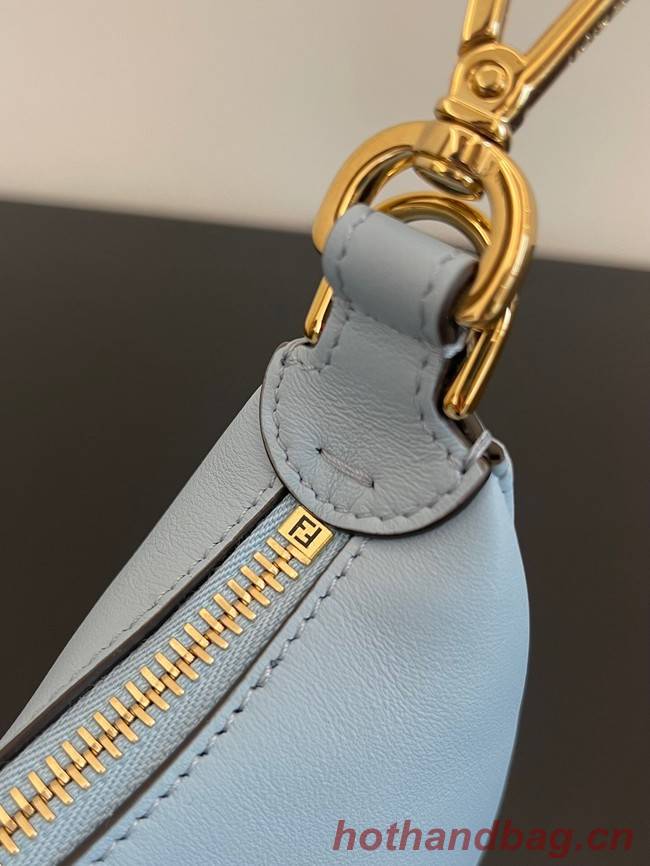 Fendi Nano Fendigraphy Light blue leather charm 7AS089A