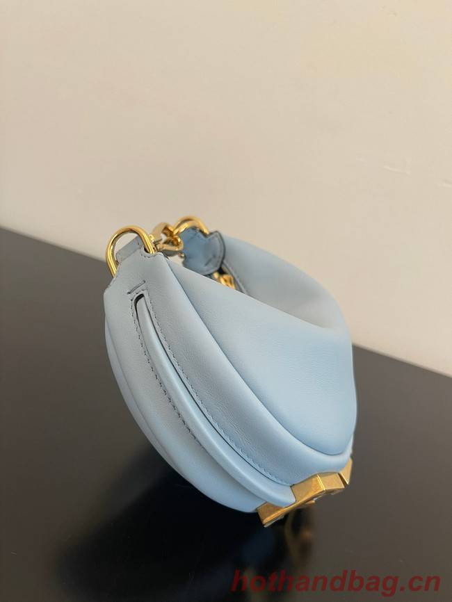 Fendi Nano Fendigraphy Light blue leather charm 7AS089A