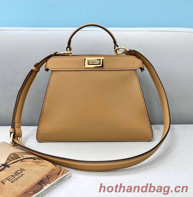 Fendi Peekaboo ISeeU MEDIUM leather bag 80011A  Beige