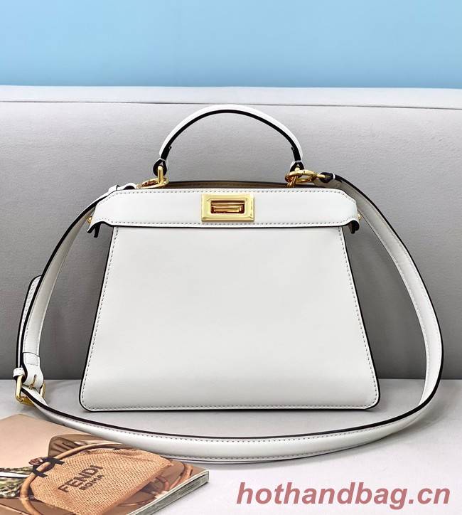 Fendi Peekaboo ISeeU MEDIUM leather bag 80011A white