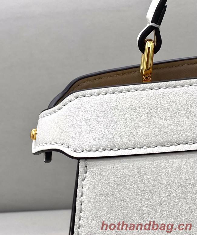 Fendi Peekaboo ISeeU MEDIUM leather bag 80011A white