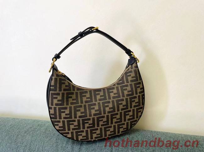 Fendi graphy Small fabric bag 8BR798A brown