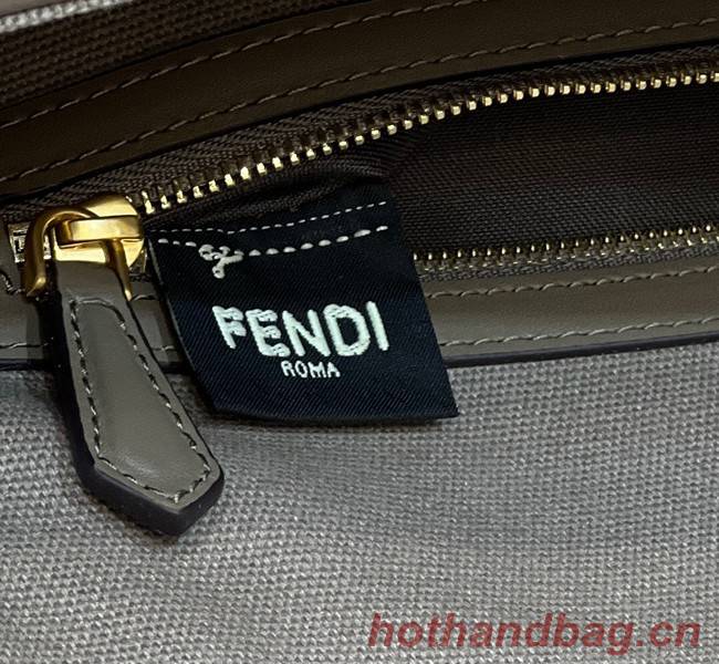 Fendi Baguette Chain FF fabric bag 8BR600A gray