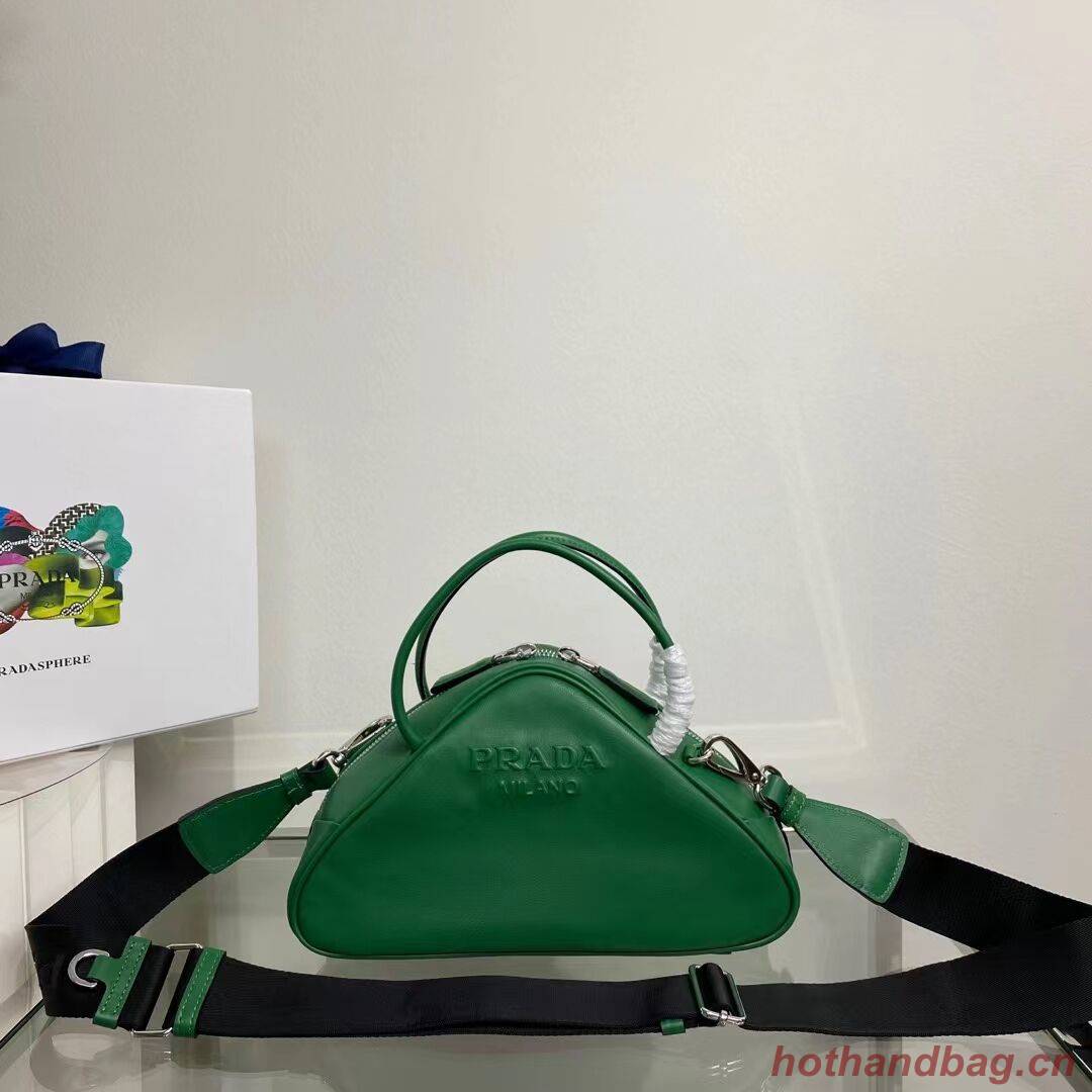 Prada Leather Triangle bag 1BB082 green