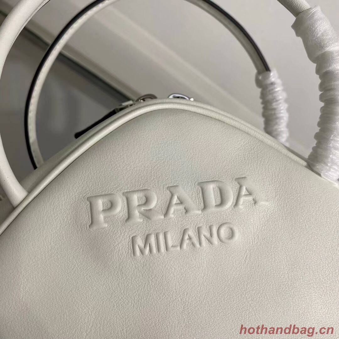 Prada Leather Triangle bag 1BB082 white