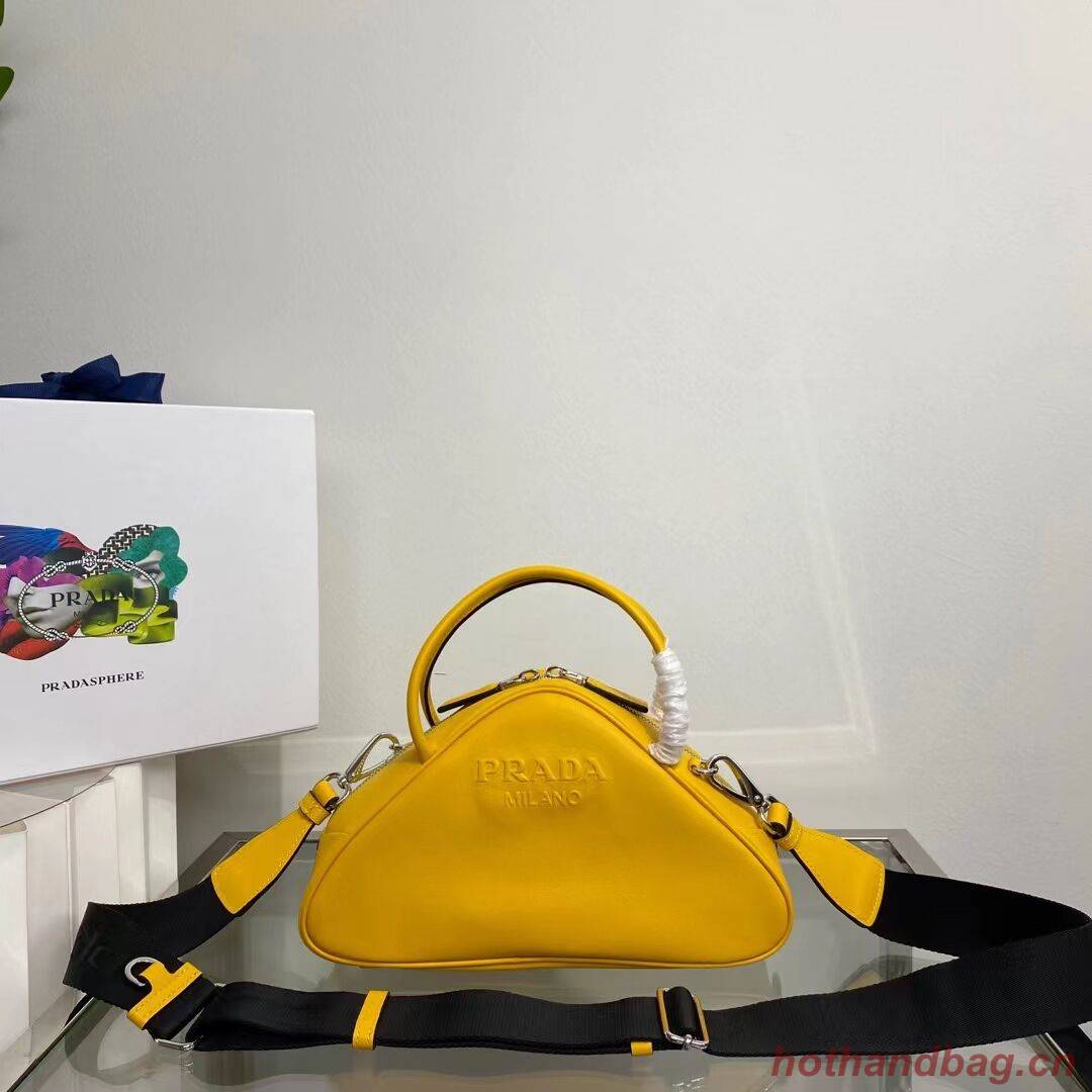 Prada Leather Triangle bag 1BB082 yellow