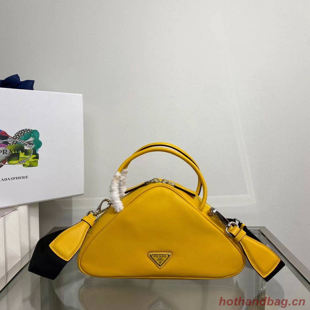 Prada Leather Triangle bag 1BB082 yellow