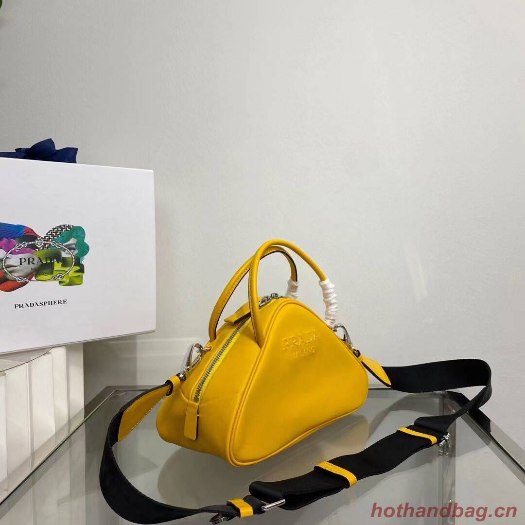 Prada Leather Triangle bag 1BB082 yellow