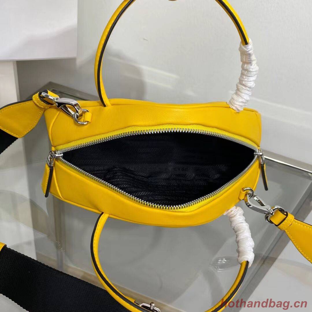 Prada Leather Triangle bag 1BB082 yellow