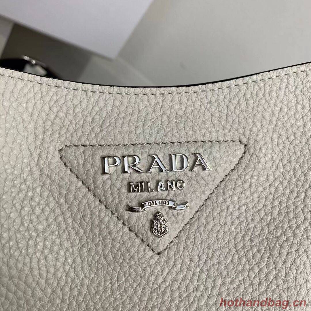 Prada Leather mini shoulder bag 1BH191 white