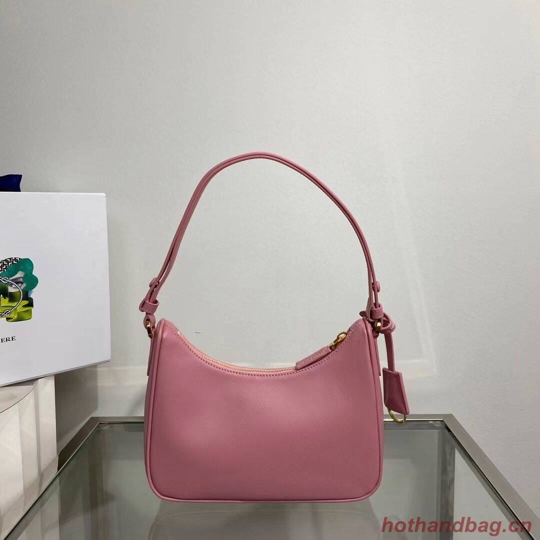 Prada Small Saffiano leather shoulder bag 1BD330 pink