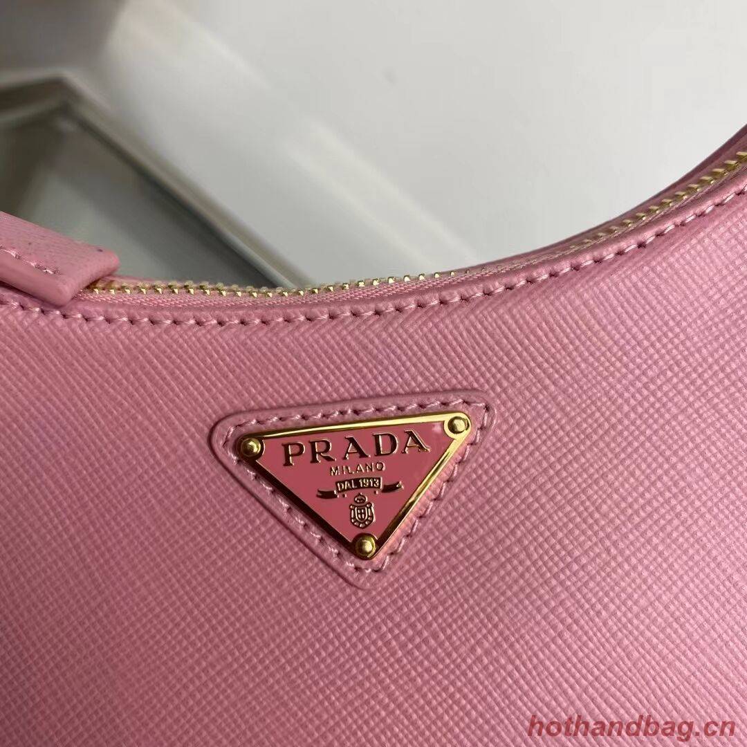 Prada Small Saffiano leather shoulder bag 1BD330 pink