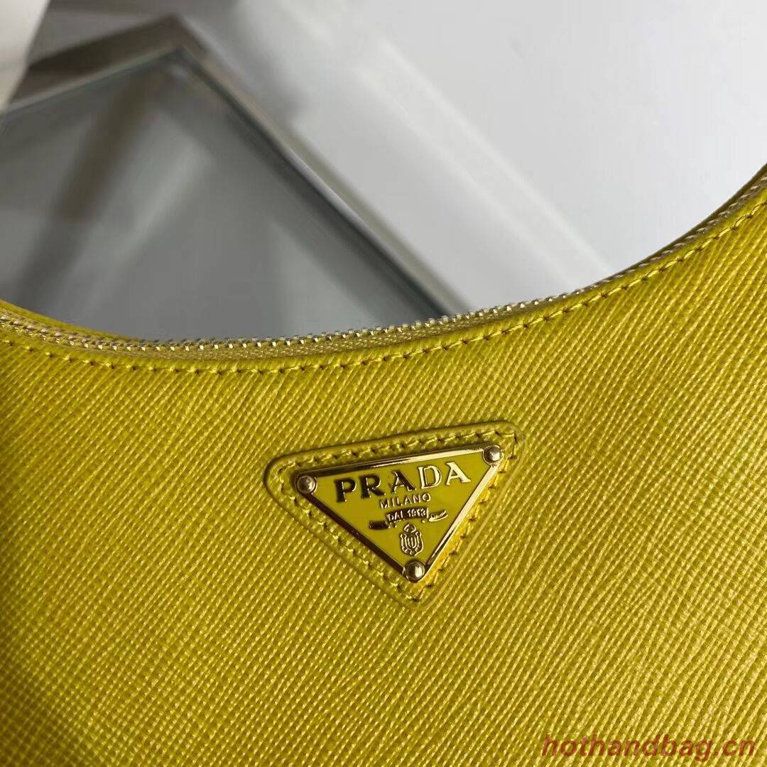 Prada Small Saffiano leather shoulder bag 1BD330 yellow