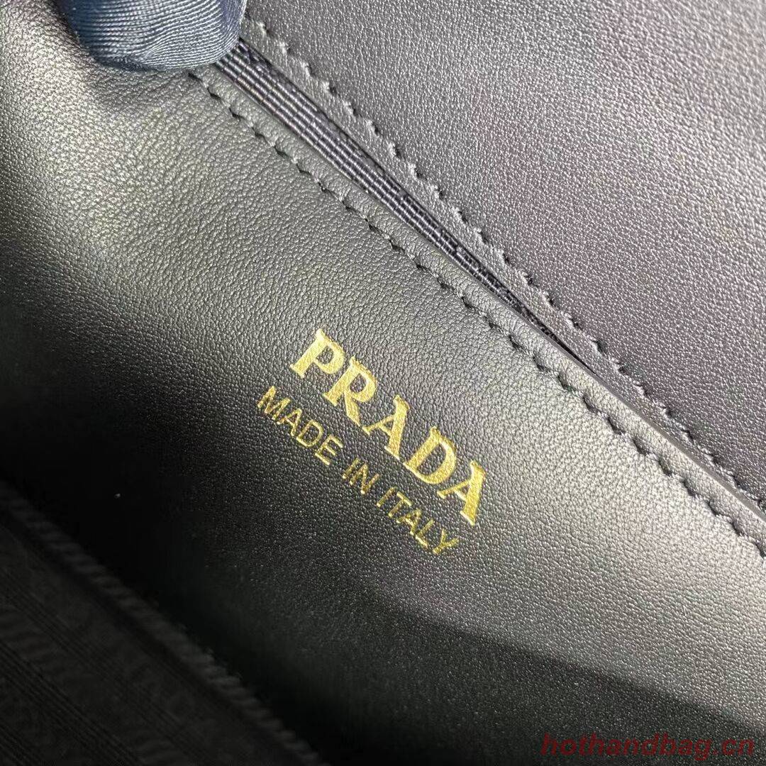 Prada Monochrome Saffiano and leather bag 1BD317 black