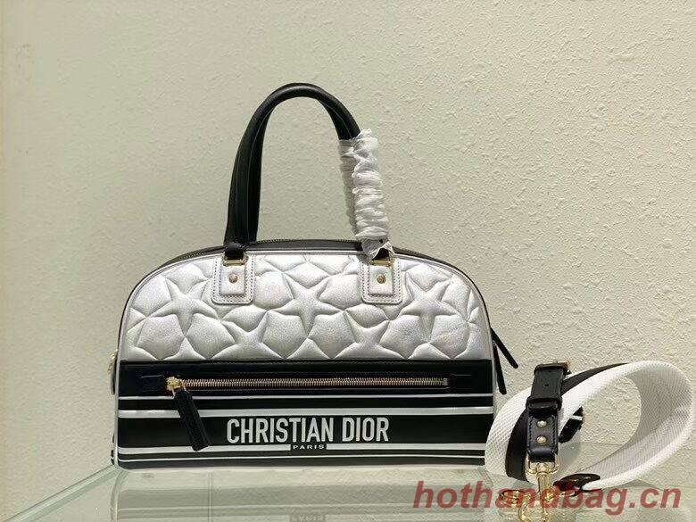 DIOR medium leather tote Bag C9189 silver