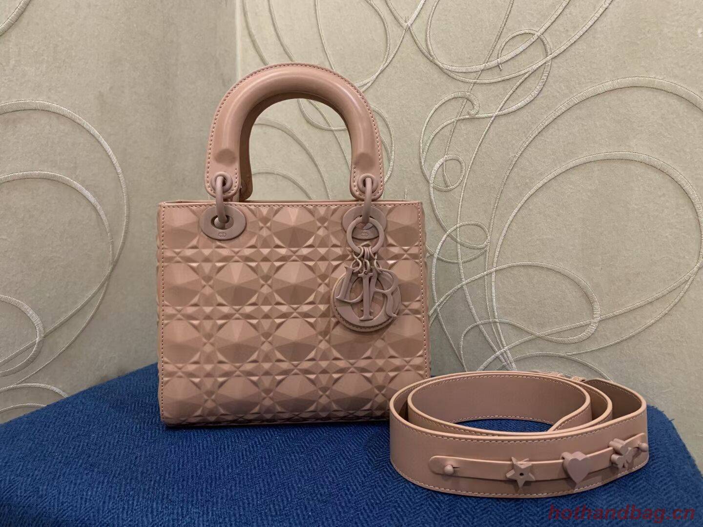 MEDIUM LADY DIOR BAG Cannage Calfskin C2813 pink