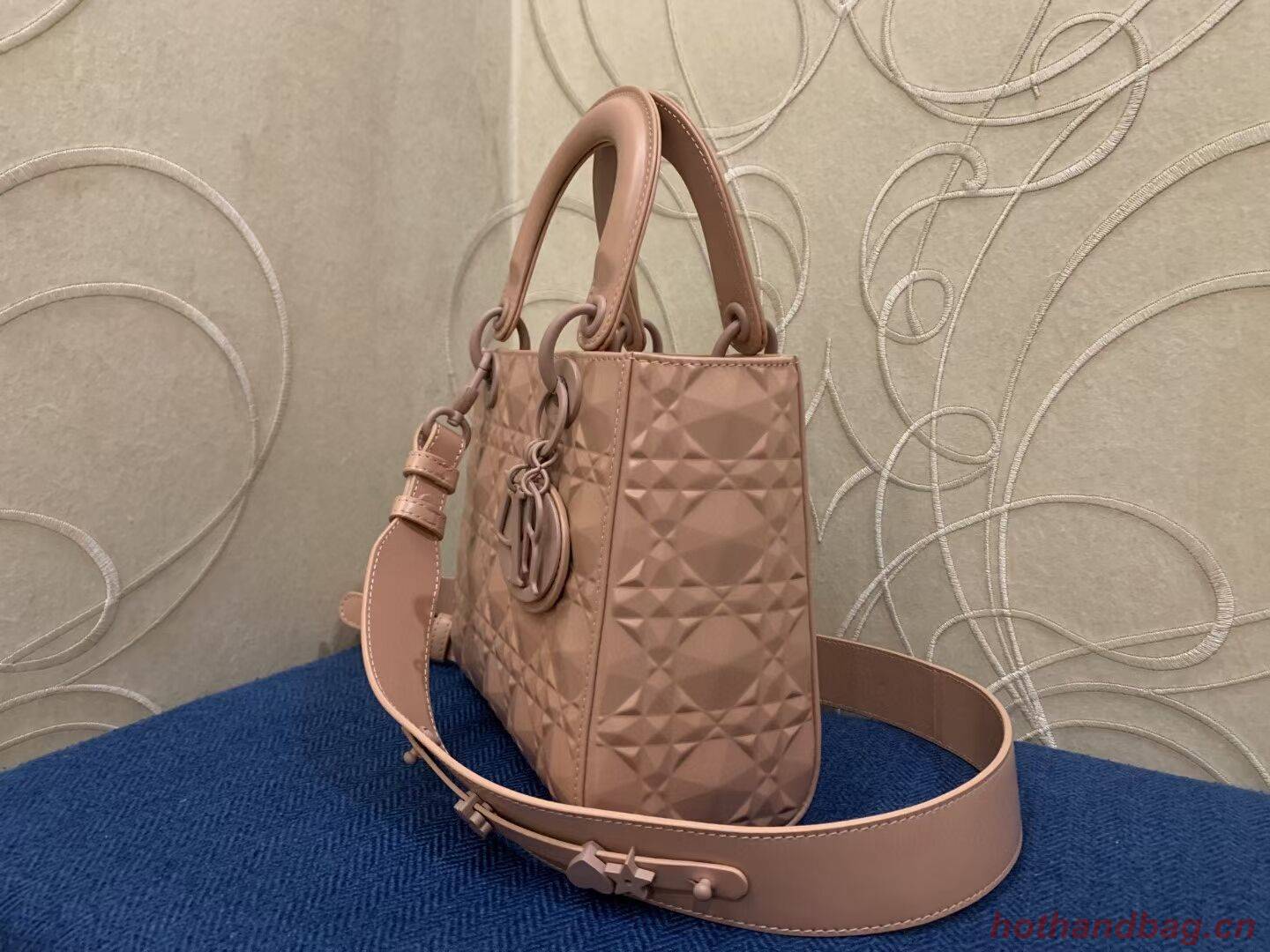 MEDIUM LADY DIOR BAG Cannage Calfskin C2813 pink