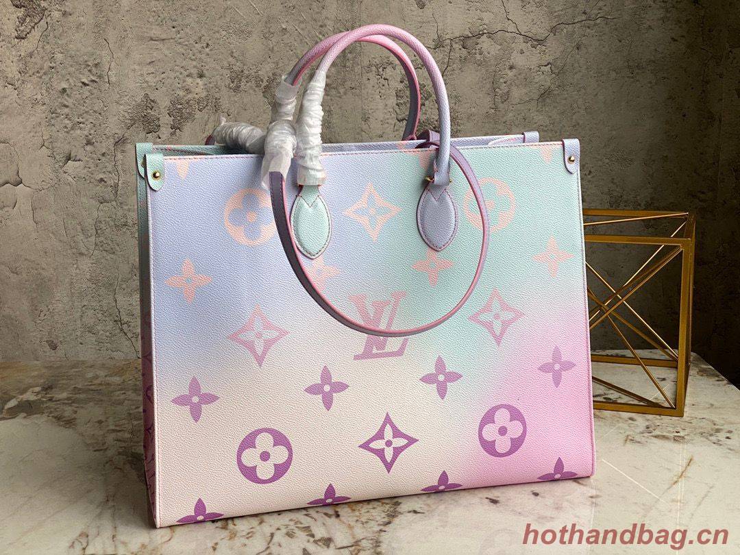 Louis Vuitton ONTHEGO GM Dip Dye Pastel M46076 Pink&Blue