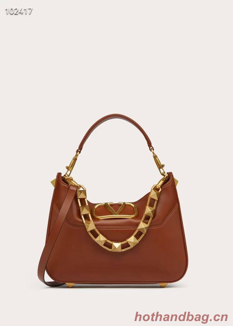 VALENTINO GARAVANI Loco Calf leather bag V2028 Caramel