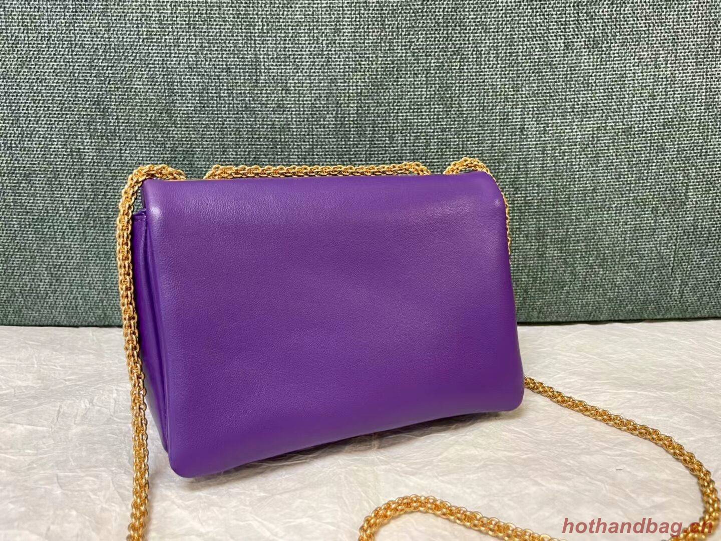 VALENTINO GARAVANI One Stud Sheepskin Shoulder Bag XW0B0K21 purple