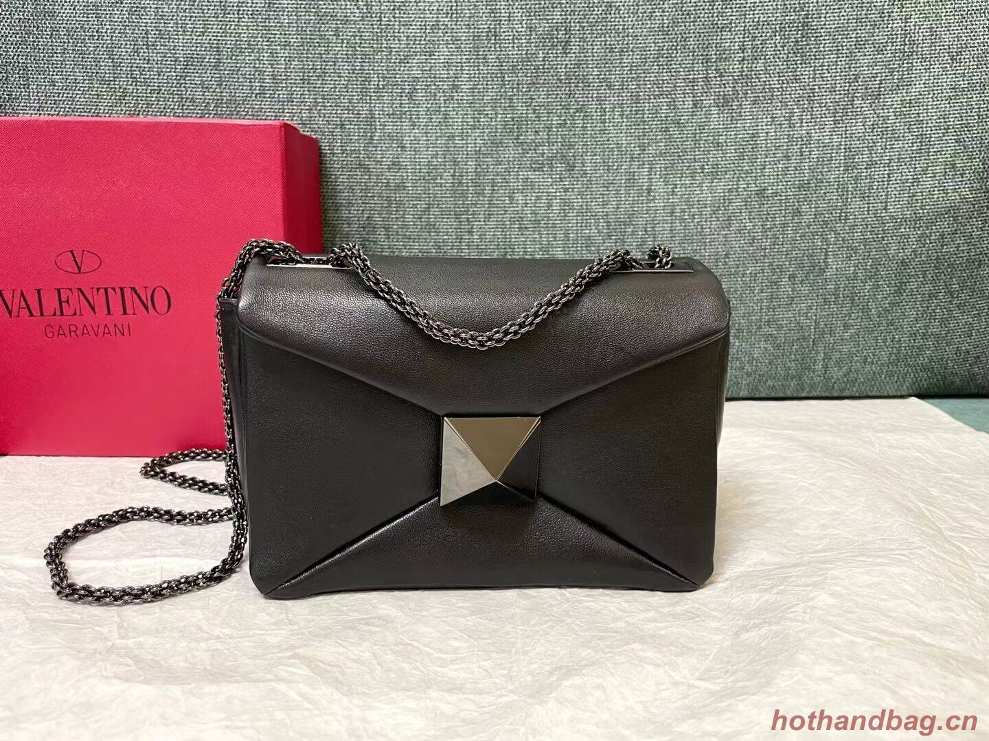 VALENTINO GARAVANI One Stud Sheepskin Shoulder Bag YW0B0K21 black