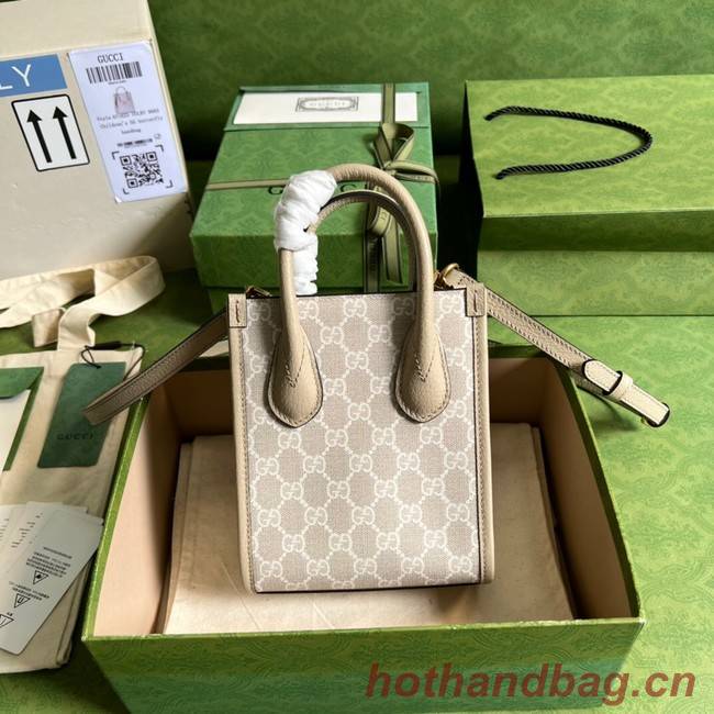 Gucci Mini tote bag with Interlocking G 671623 Beige