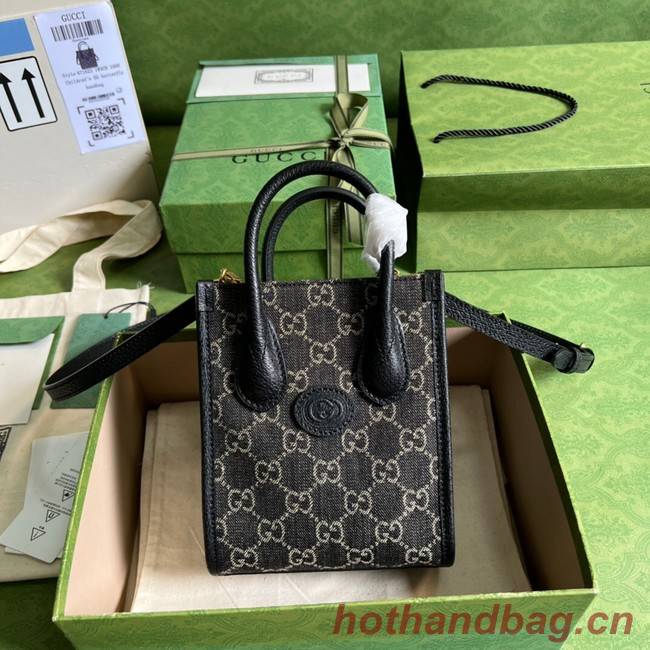 Gucci Mini tote bag with Interlocking G 671623 black