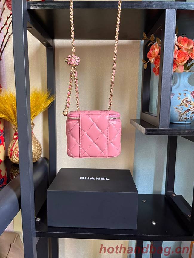 Chanel mini Shoulder Bag Lambskin & Gold-Tone Metal AP2929 pink